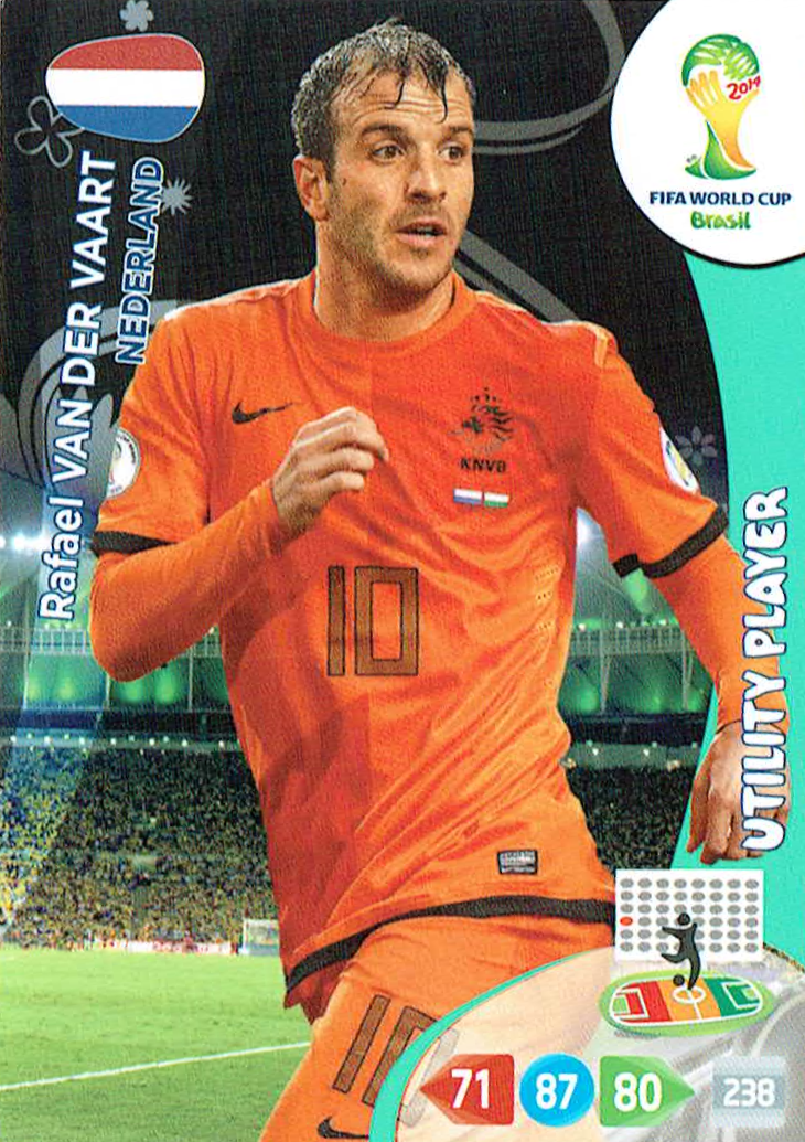 Panini 138 Rafael van der Vaart Niederlande FIFA WM 2014 Brasilien 